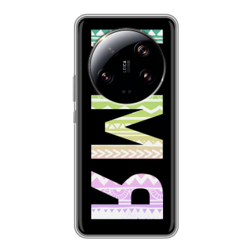 Силиконовый чехол на Xiaomi 13 Ultra с принтом ИМЯ
