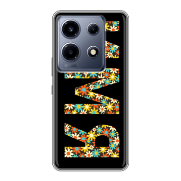 Силиконовый чехол на Infinix Note 30 VIP с принтом ИМЯ