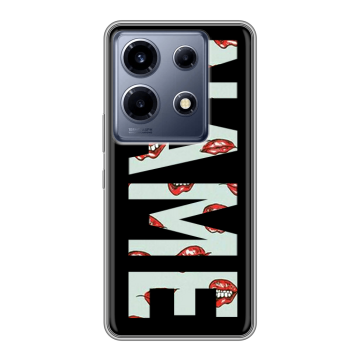 Силиконовый чехол на Infinix Note 30 VIP с принтом NAME