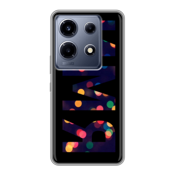 Силиконовый чехол на Infinix Note 30 VIP с принтом ИМЯ
