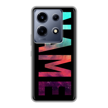 Силиконовый чехол на Infinix Note 30 VIP с принтом NAME
