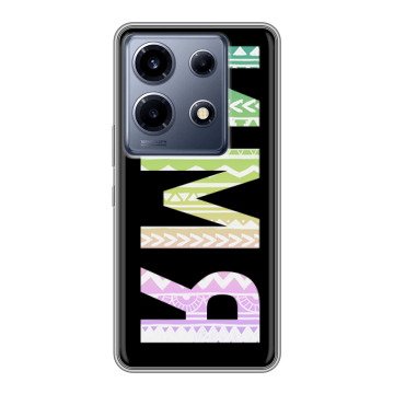 Силиконовый чехол на Infinix Note 30 VIP с принтом ИМЯ