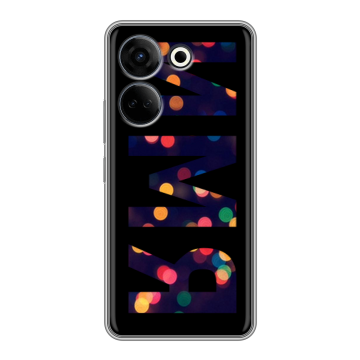 Силиконовый чехол на Tecno Camon 20 с принтом ИМЯ