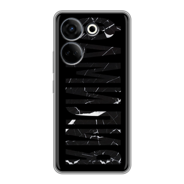 Силиконовый чехол на Tecno Camon 20 с принтом ФАМИЛИЯ
