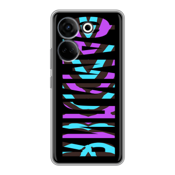 Силиконовый чехол на Tecno Camon 20 Pro 4G с принтом ФАМИЛИЯ