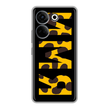Силиконовый чехол на Tecno Camon 20 Pro 4G с принтом ИМЯ