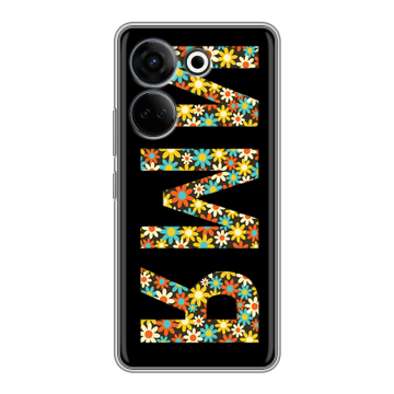 Силиконовый чехол на Tecno Camon 20 Pro 4G с принтом ИМЯ