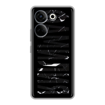 Силиконовый чехол на Tecno Camon 20 Pro 4G с принтом ФАМИЛИЯ