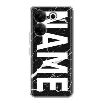 Силиконовый чехол на Tecno Camon 20 Pro 5G с принтом NAME