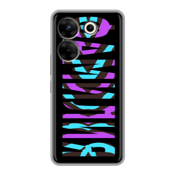 Силиконовый чехол на Tecno Camon 20 Pro 5G с принтом ФАМИЛИЯ