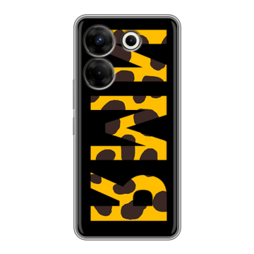 Силиконовый чехол на Tecno Camon 20 Pro 5G с принтом ИМЯ