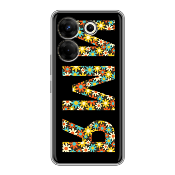Силиконовый чехол на Tecno Camon 20 Pro 5G с принтом ИМЯ