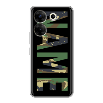 Силиконовый чехол на Tecno Camon 20 Pro 5G с принтом NAME