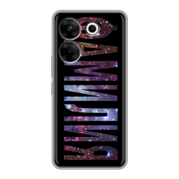 Силиконовый чехол на Tecno Camon 20 Pro 5G с принтом ФАМИЛИЯ