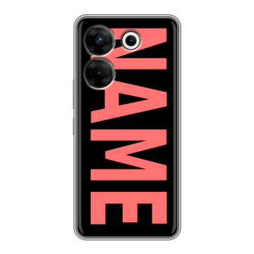 Силиконовый чехол на Tecno Camon 20 Pro 5G с принтом NAME