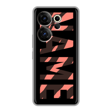Силиконовый чехол на Tecno Camon 20 Premier с принтом NAME
