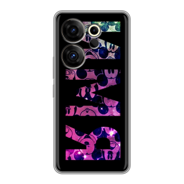 Силиконовый чехол на Tecno Camon 20 Premier с принтом ИМЯ