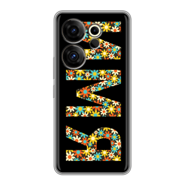 Силиконовый чехол на Tecno Camon 20 Premier с принтом ИМЯ