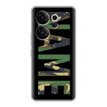 Силиконовый чехол на Tecno Camon 20 Premier с принтом NAME