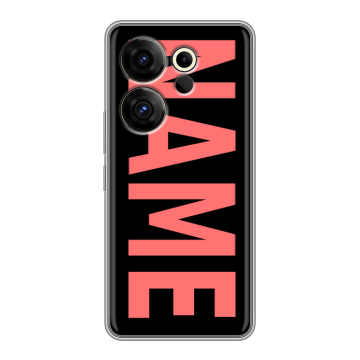 Силиконовый чехол на Tecno Camon 20 Premier с принтом NAME