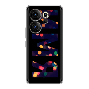 Силиконовый чехол на Tecno Camon 20 Premier с принтом ИМЯ