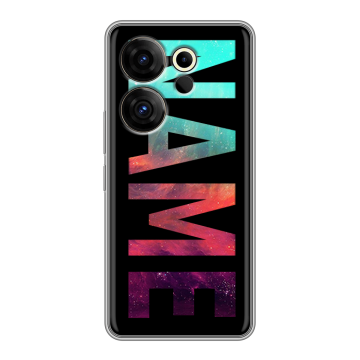 Силиконовый чехол на Tecno Camon 20 Premier с принтом NAME