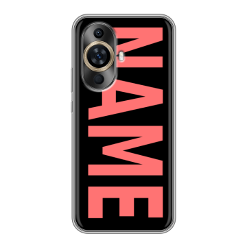 Силиконовый чехол на Huawei Nova 11 с принтом NAME