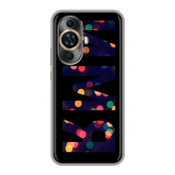 Силиконовый чехол на Huawei Nova 11 с принтом ИМЯ