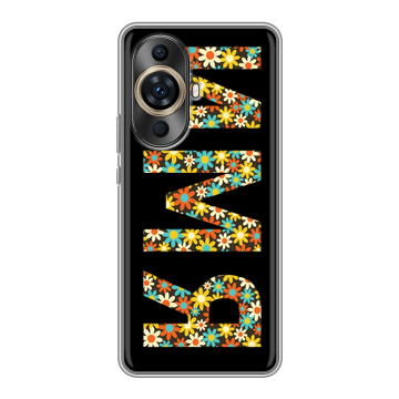 Силиконовый чехол на Huawei Nova 11 Pro с принтом ИМЯ