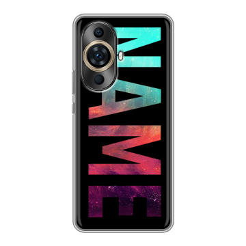 Силиконовый чехол на Huawei Nova 11 Pro с принтом NAME