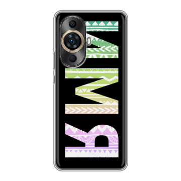 Силиконовый чехол на Huawei Nova 11 Pro с принтом ИМЯ
