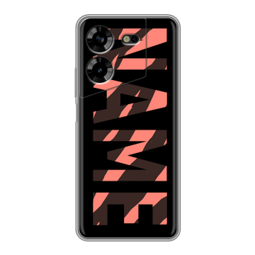 Силиконовый чехол на Tecno Pova 5 4G с принтом NAME