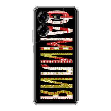 Силиконовый чехол на Tecno Pova 5 4G с принтом ФАМИЛИЯ