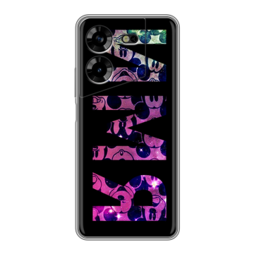 Силиконовый чехол на Tecno Pova 5 4G с принтом ИМЯ