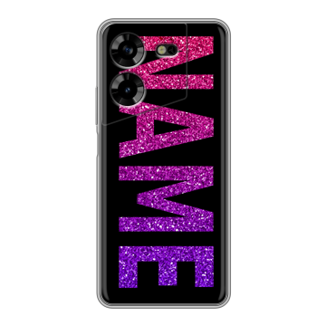Силиконовый чехол на Tecno Pova 5 4G с принтом NAME