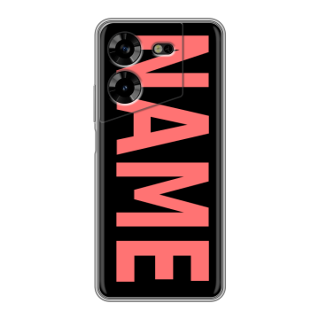 Силиконовый чехол на Tecno Pova 5 4G с принтом NAME