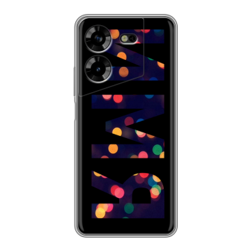 Силиконовый чехол на Tecno Pova 5 4G с принтом ИМЯ