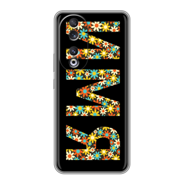 Силиконовый чехол на Huawei Honor 90 с принтом ИМЯ