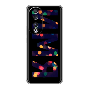Силиконовый чехол на Huawei Honor 90 с принтом ИМЯ