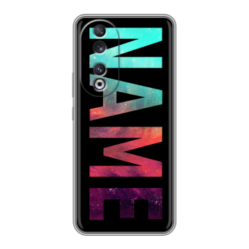 Силиконовый чехол на Huawei Honor 90 с принтом NAME