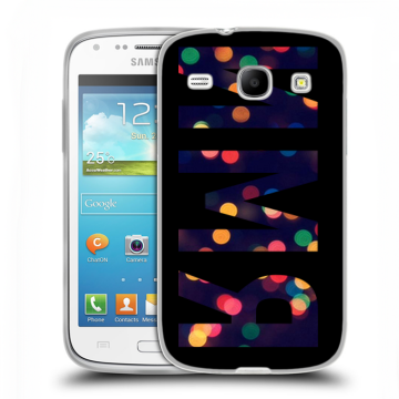 Силиконовый чехол на Samsung Galaxy Core с принтом ИМЯ