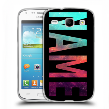 Силиконовый чехол на Samsung Galaxy Core с принтом NAME
