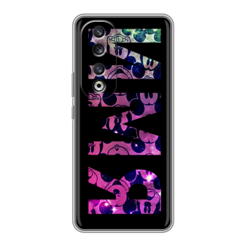 Силиконовый чехол на Huawei Honor 90 Pro с принтом ИМЯ