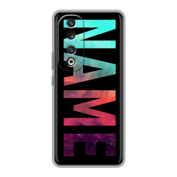Силиконовый чехол на Huawei Honor 90 Pro с принтом NAME