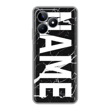 Силиконовый чехол на Realme C53 с принтом NAME