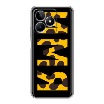 Силиконовый чехол на Realme C53 с принтом ИМЯ