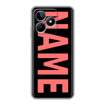 Силиконовый чехол на Realme C53 с принтом NAME