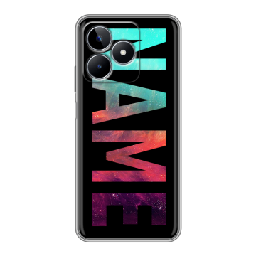 Силиконовый чехол на Realme C53 с принтом NAME