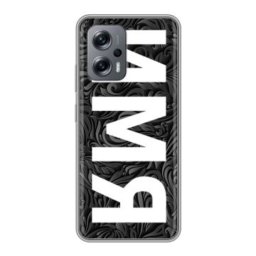 Силиконовый чехол на Xiaomi RedMi Note 12T Pro с принтом ИМЯ