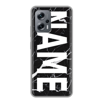 Силиконовый чехол на Xiaomi RedMi Note 12T Pro с принтом NAME